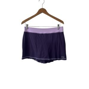 Sofiabella Purple Colorblock Ruffle Back Skort Large Tennis Golf Pickleball